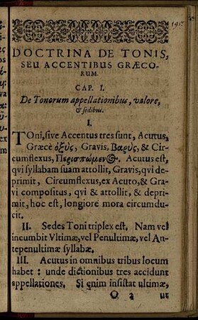 Doctrina De Tonis, Seu Accentibus Graecorum