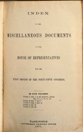 House documents. [299,5.] 1876/77 = Congress 45, Sess. 1