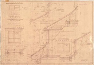 Fischer, Theodor; München, Alte Heide; Wohnanlage "Alte Heide" - Dachfenster (Grundriss, Ansichten, Schnitte)