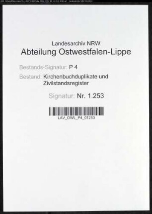 Kirchenbuchduplikat der evangelisch-reformierten Landgemeinde Iserlohn (GHT 1871). (Gemeinde: Iserlohn, evangelisch-reformierte Landgemeinde)
