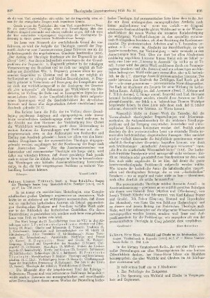 808-810 [Rezension] Schrey, Heinz-Horst, Weltbild und Glaube im 20. Jahrhundert