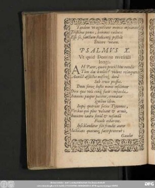 Psalmus X. Ut quid Domine recessisti longe.