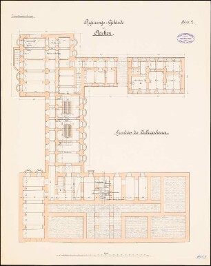 Regierungsgebäude, Aachen: Grundriss Keller 1:100