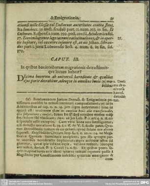 Caput III. In quibus bonistributum migrationis detractionisque locum habeat?