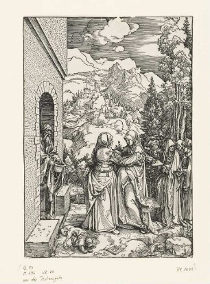 Heimsuchung, Blatt 9 der Folge "Marienleben (vor dem Text)"
