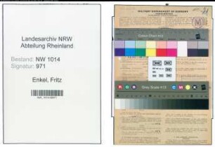Entnazifizierung Fritz Enkel , geb. 18.01.1906 (Arbeiter)
