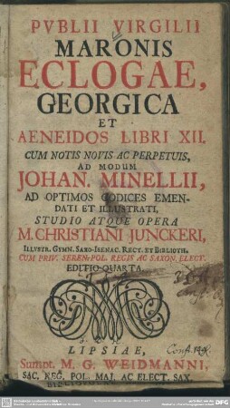 Publii Virgilii Maronis Eclogae, Georgica Et Aeneidos Libri XII.