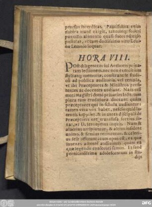 Hora VIII.
