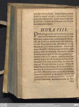 Hora VIII.