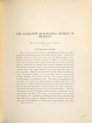 The Marquette iron-bearing district of Michigan
