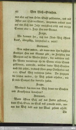[Von Vieh-Seuchen]