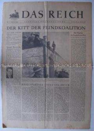 Wochenzeitung "Das Reich" u.a zur Konferenz von Jalta