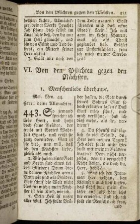 VI. Von den Pflichten gegen den Nächsten.