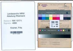 Entnazifizierung Fritz Kramer , geb. 20.01.1888 ()