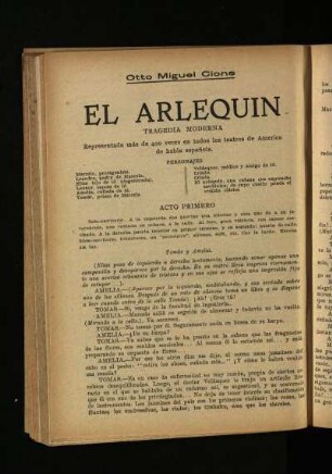 El arlequín : tragedía moderna