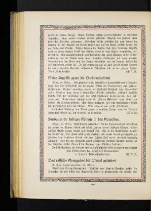 Fortdauer der heftigen Kämpfe in den Karpathen.