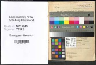 Entnazifizierung Heinrich Brueggen , geb. 27.03.1890 (Metzger)