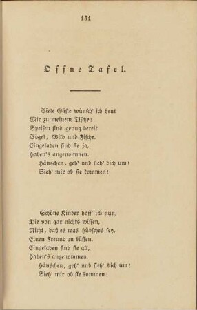 Offne Tafel.