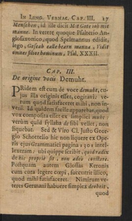 Cap. III. De origine vocis Demuht.