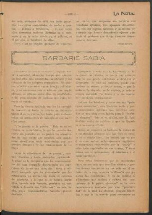 Barbarie sabía