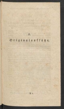 A. Originalaufsätze.