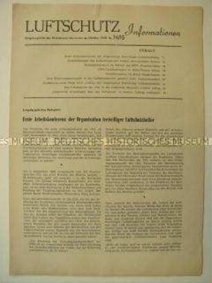 Mitteilungsblatt des Ministeriums des Innern der DDR zum Luftschutz