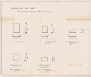 Grund, Peter; Bad Vilbel; Ernst Reuter Schule - Holzfenster Block E (Grundriss; Ansicht; Schnitt)