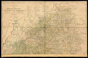Karte des Koenigreichs Württemberg (nördlicher Teil)
