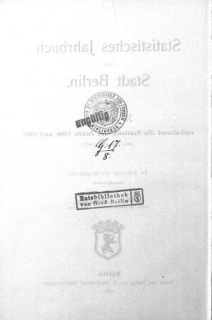 Stempel: Ministerium des Innern