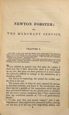 Newton Forster; or, The merchant service