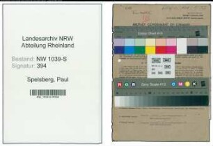 Entnazifizierung Paul Spelsberg , geb. 30.11.1901 (Bankdirektor)