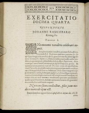 Exercitatio Decima Quarta