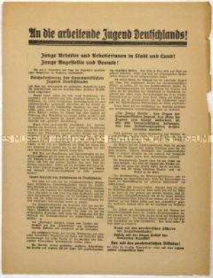Aufruf der Reichskonferenz der Kommunistischen Jugend Deutschlands zur Revolution