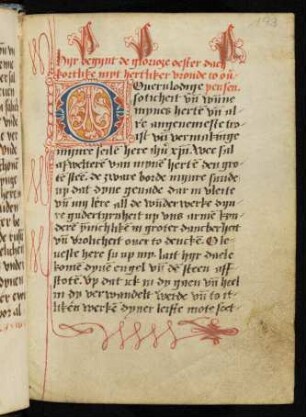 Fleuronnée-Initiale O, gespalten