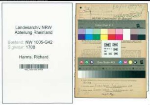 Entnazifizierung Richard Harms , geb. 11.10.1879 (Friseur)