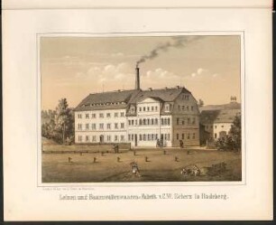 Leinen und Baumwollwaaren-Fabrik v. C. W. Scherz in Radeberg