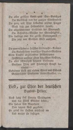 Lied, zur Ehre der deutschen Bundes=Helden.
