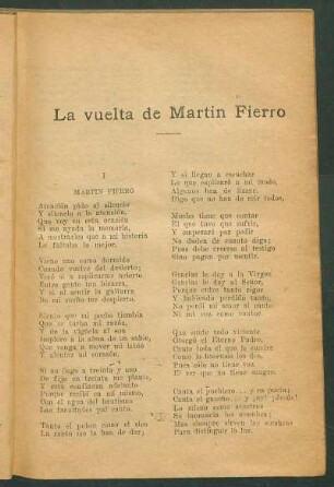 La vuelta de Martín Fierro