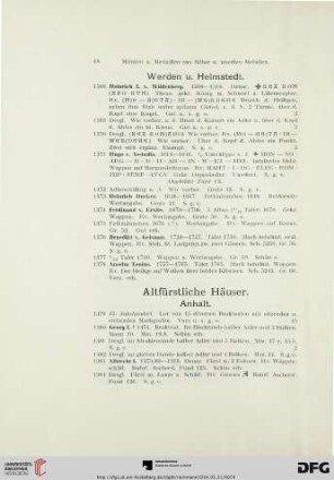 Altfürstliche Häuser (Nr. 1379-2383)