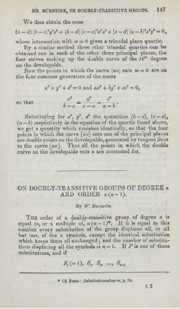 On doubly - transitive groups of degree and order.