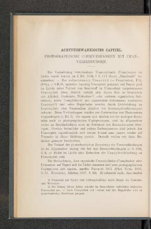 Achtundzwanzigstes Capitel. Photographische Copirverfahren mit Uranverbindungen.