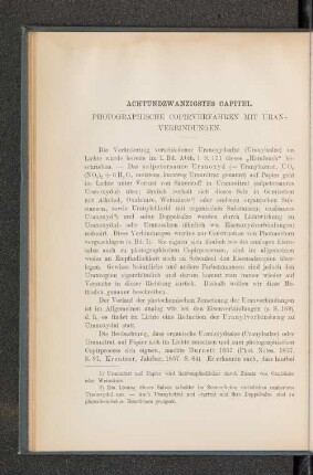 Achtundzwanzigstes Capitel. Photographische Copirverfahren mit Uranverbindungen.