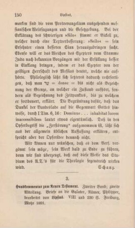 150-153 [Rezension] Briefe an die Galater, Römer, Philipper