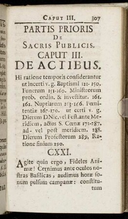 Caput III. De Actibus.