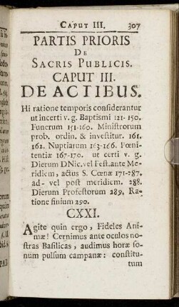 Caput III. De Actibus.