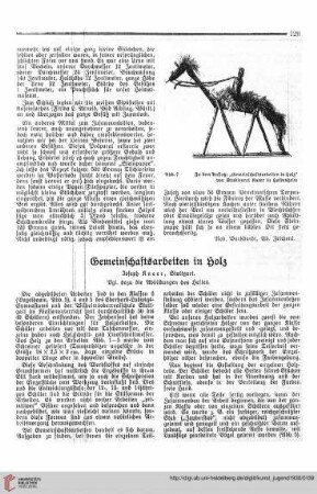 N.F. 10.1930: Gemeinschaftsarbeiten in Holz