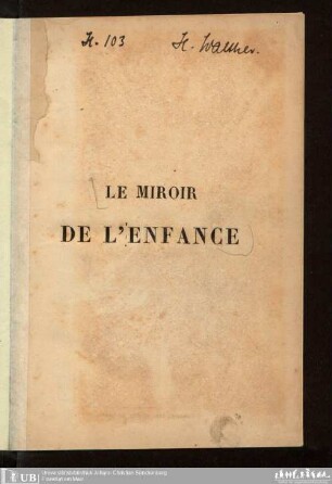 Le miroir de l'enfance : nouveaux contes