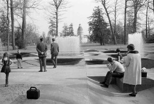 "Garten der tanzenden Wasserwände" im Schlossgarten, angelegt zur Bundesgartenschau 1967.