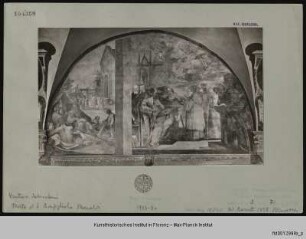 Freskenzyklus mit Darstellungen zu den Ursprüngen des Servitenordens : Tod des Buonfiglio Monaldi während der Matutin (1261)
