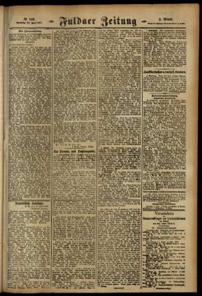 Zweite Ausgabe vom Samstag, den 30. Juni 1917.